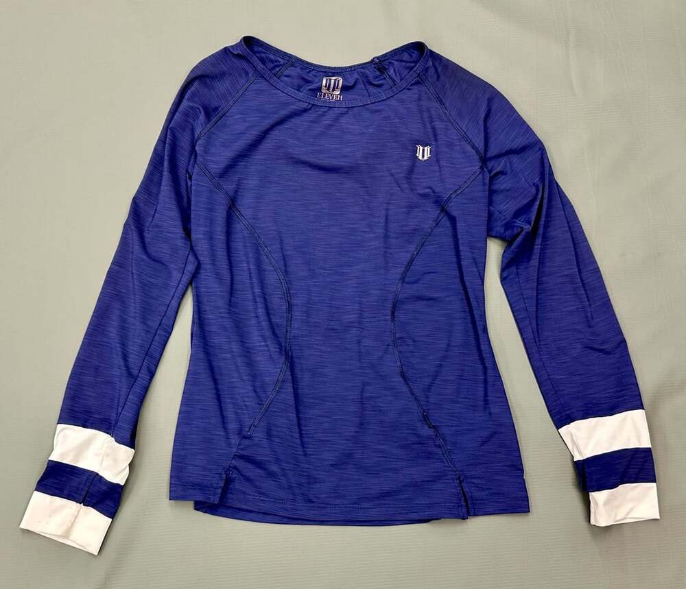 Eleven by Venus Williams Long Sleeve Athletic Shirt Blue Size S